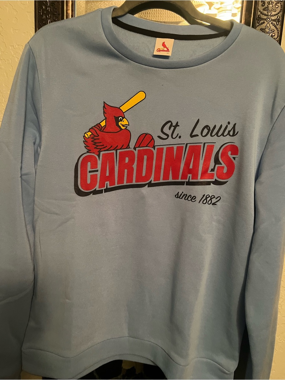 St. Louis Cardinals Men’s Light Blue Crewneck Sweatshirt